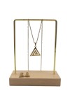 Conjunto de Acero Dorado Triángulo Geométrico