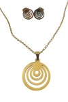 Conjunto de Acero Dorado Triángulo Geométrico