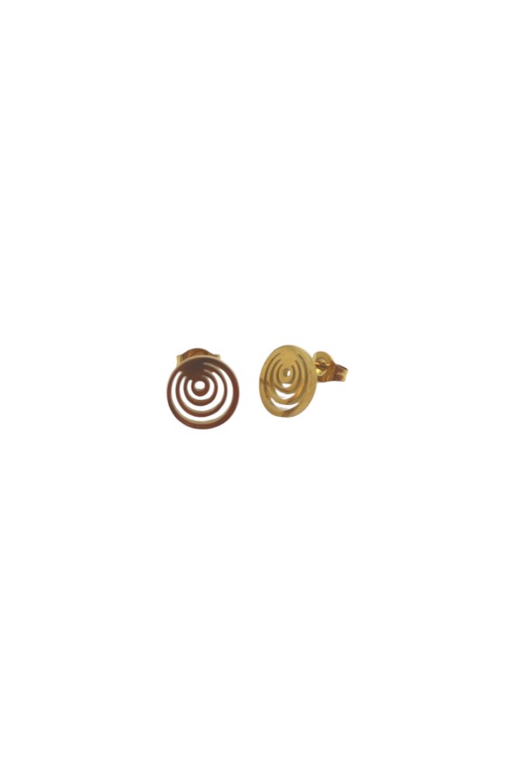 Conjunto de Acero Dorado Espiral Circular