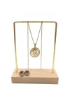 Conjunto de Acero Dorado Espiral Circular