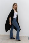 Kimono Largo Viscosa Negro