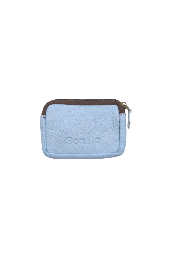 Monedero piel Kai Zipper Animal Print Soruka Cebra