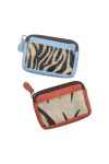 Monedero piel Kai Zipper Animal Print Soruka Cebra