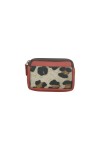 Monedero piel Kai Zipper Animal Print Soruka Leopardo