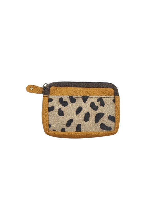 Monedero piel Kai Zipper Animal Print Soruka Jirafa