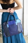 Bolso Maletín Soruka Emilia Briefcase Azul Animal Print