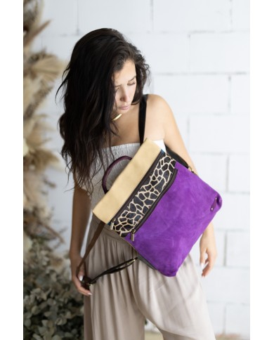 Mochila Soruka Louise Ante Lila Animal Print