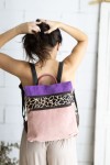 Mochila Soruka Louise Ante Rosa Morado Animal Print
