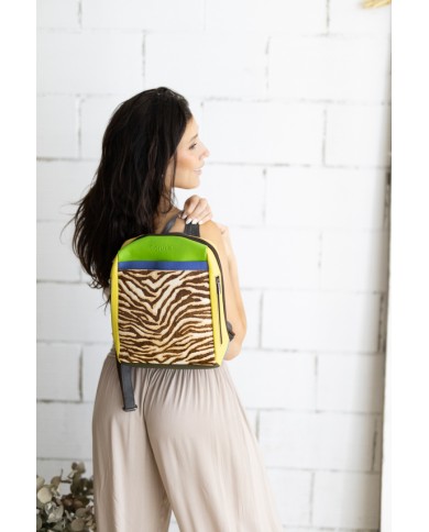 Mochila Bolso Soruka Chiara Small Animal Print Cebra