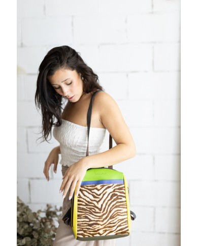 Mochila Bolso Soruka Chiara Small Animal Print Cebra