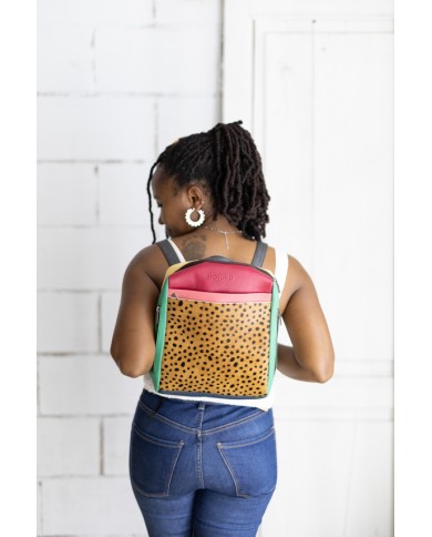 Mochila Bolso Soruka Chiara Small Animal Print Topos