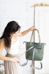 Bolso Mochila Soruka Ellie en Piel Verde Patchwork
