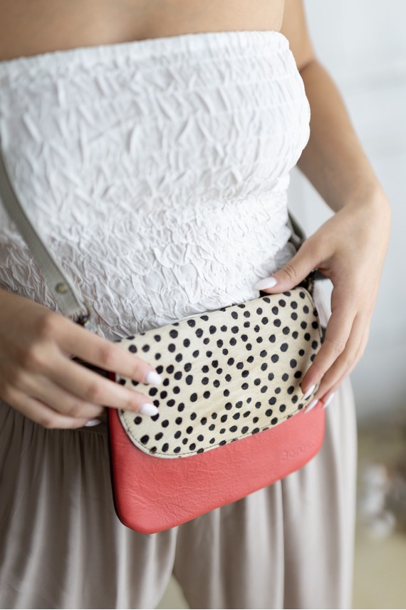Bolso Soruka Cora Verde Animal Print Topos