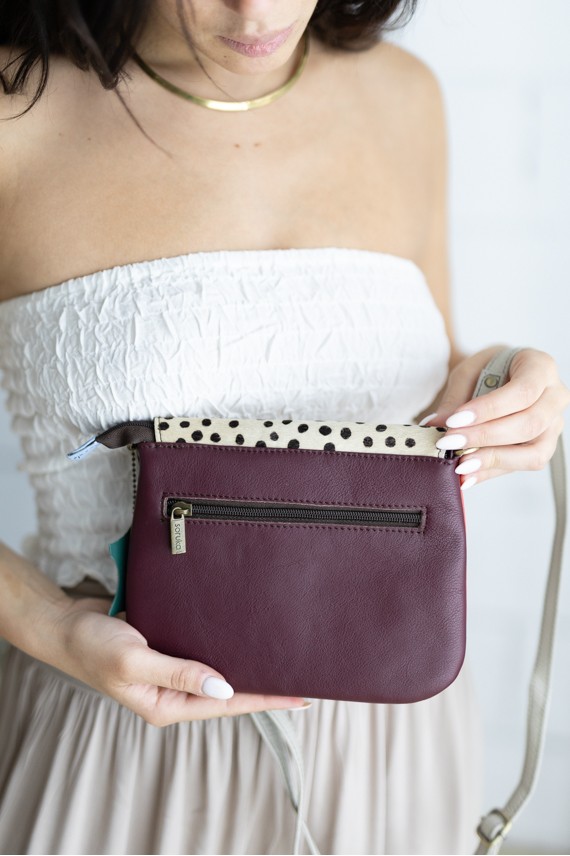 Bolso Soruka Cora Verde Animal Print Topos