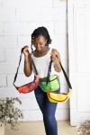 Riñonera Unisex Soruka Jude Patchwork Multicolor Gran Capacidad