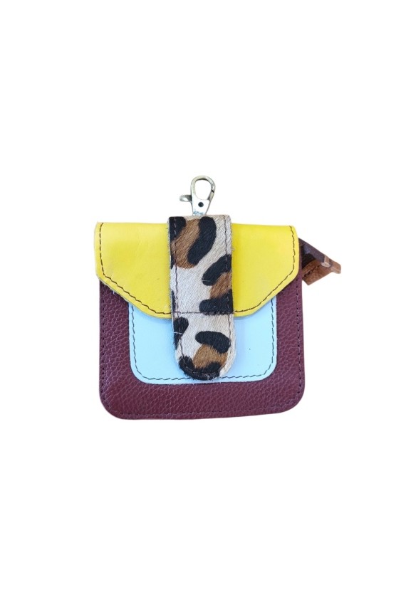 Monedero Mini Animal Print con Mosquetón