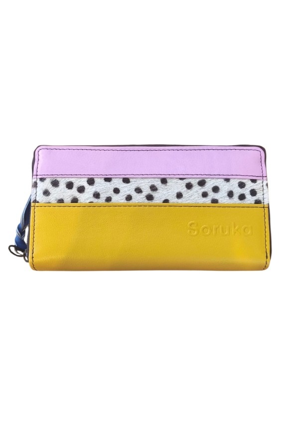Cartera Carla Mostaza Animal Print By Soruka