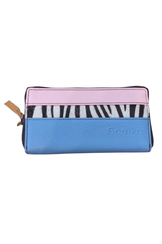 Cartera Carla Azul Animal Print By Soruka