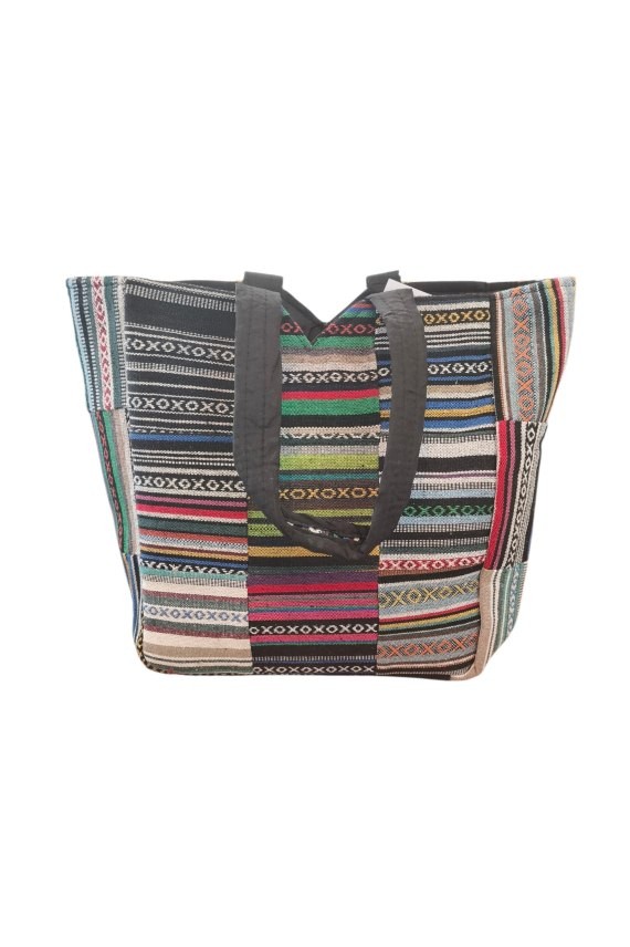 Bolso Tote Artesanal Estampado Étnico