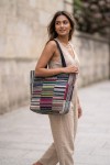 Bolso Tote Artesanal Estampado Étnico