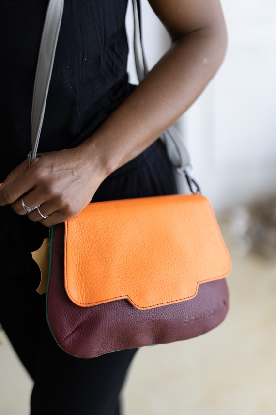 Bolso Soruka Kinsley 360º Reversible Naranja & Animal Print