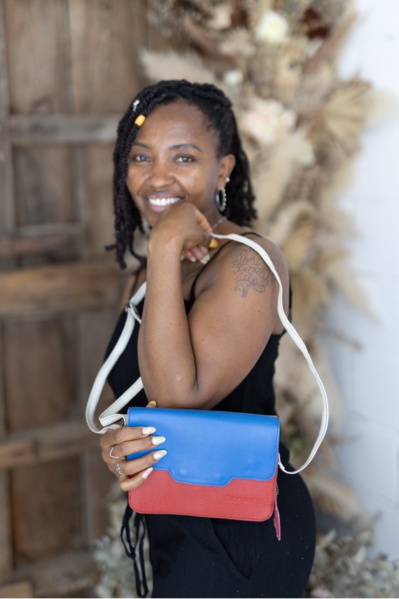 Bolso Soruka River 360º Reversible Animal Print Azul Klein