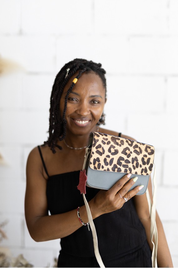 Bolso Soruka River 360º Reversible Animal Print Azul Klein