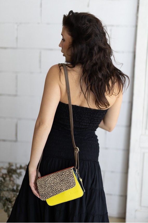 Bolso Soruka River 360º Reversible Animal Print yellow