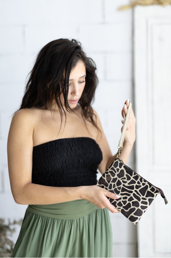 Bolso Bandolera Cartera Animal Print Jirafa