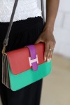 Bolso Multicolor Piel Solapa Reversible Loop by Soruka