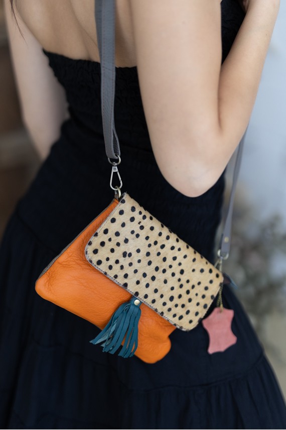 Bolso Soruka Lily Crossbody Animal Print Topos