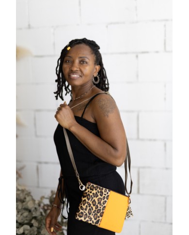 Bolso Miranda Soruka Animal Print Leopardo Naranja