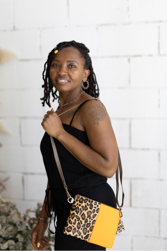 Bolso Miranda Soruka Animal Print Leopardo Naranja