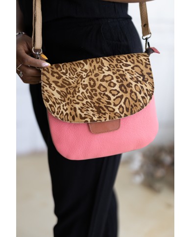 Bolso Lucy Soruka Animal Print Leopardo Rosa