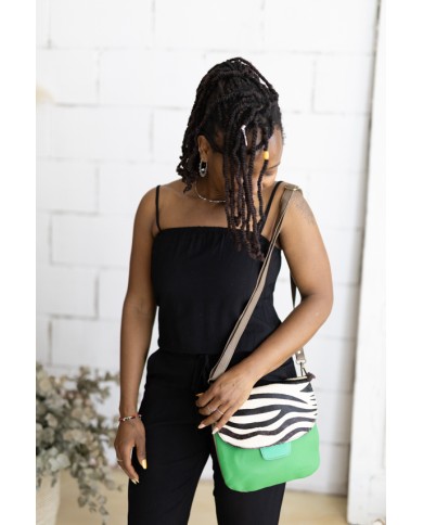 Bolso Lucy Soruka Animal Print Cebra Verde