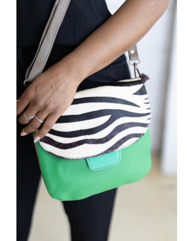 Bolso Lucy Soruka Animal Print Cebra Verde