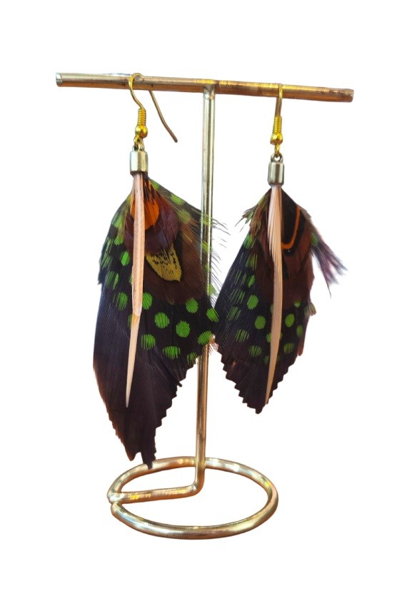 Pendientes Pluma Feathers Gold