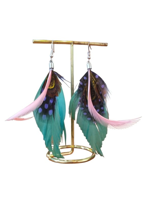 Pendientes Pluma Feathers Silver