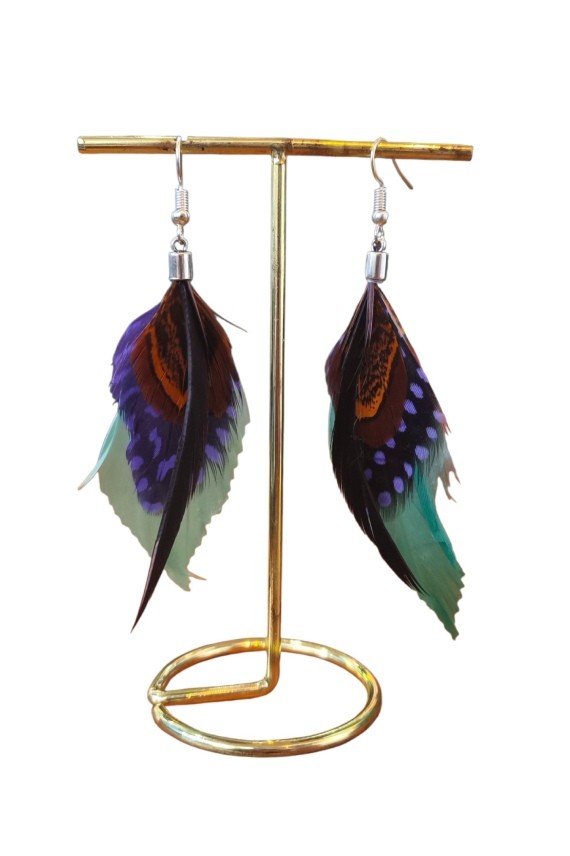 Pendientes Pluma Feathers Silver