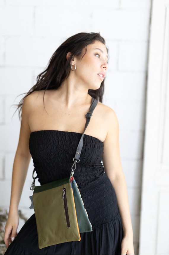 Bolso Robin 4 en 1 Soruka Piel Reciclada Animal Print Leopardo