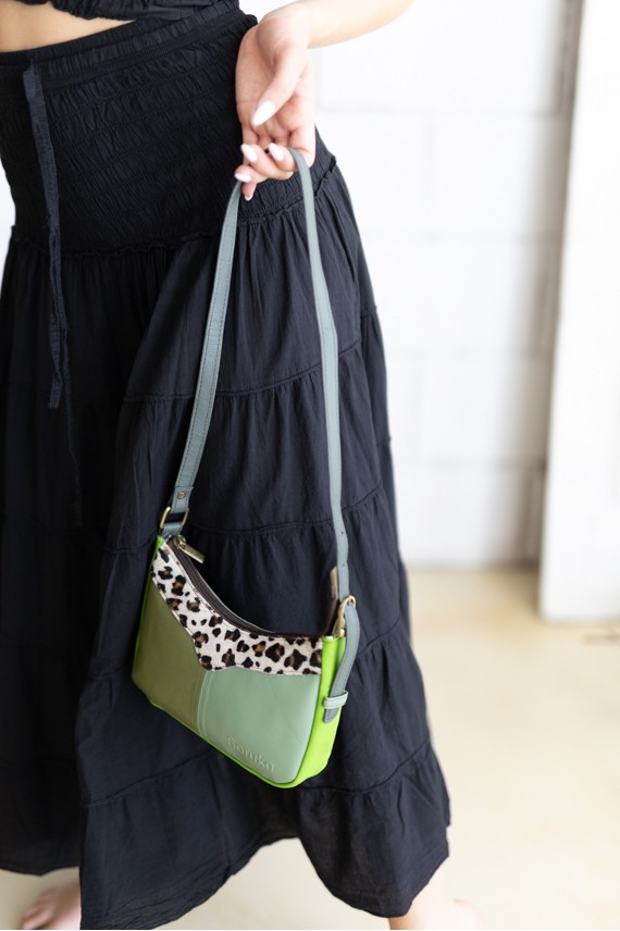 Bolso Tori Soruka Piel Reciclada Animal Print Leopardo