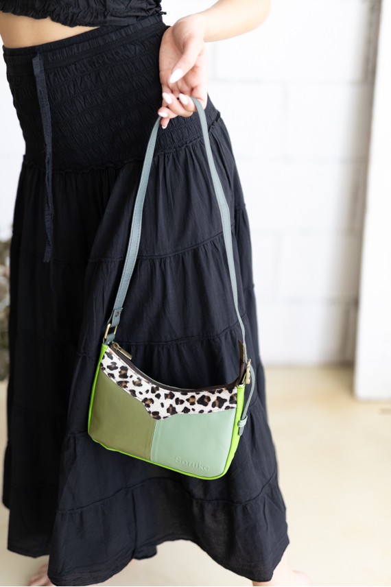 Bolso Tori Soruka Piel Reciclada Animal Print Leopardo