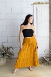 Falda Larga Boho de Algodón con Cintura Elástica