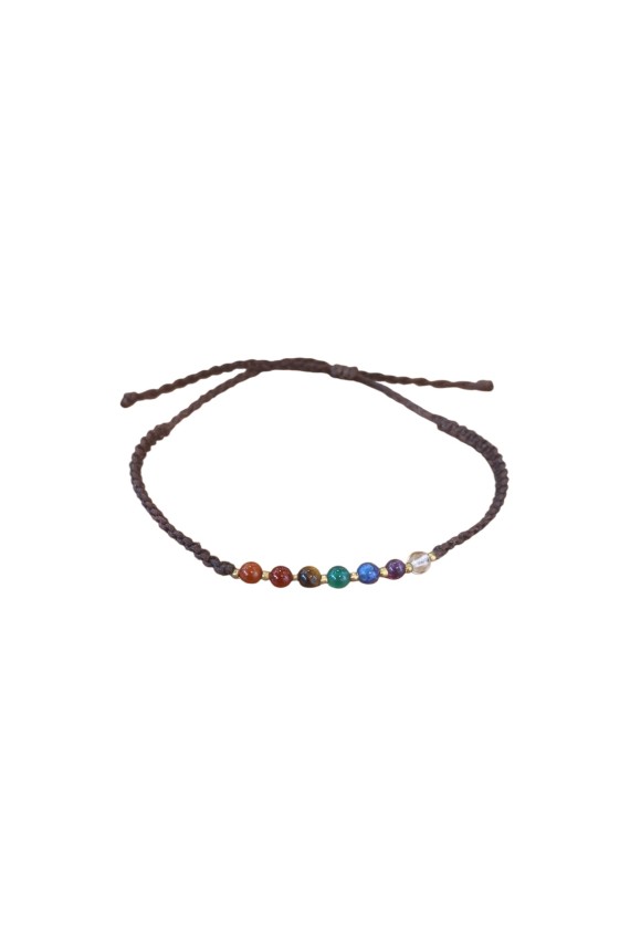 Pulsera Macramé Chakras Brown