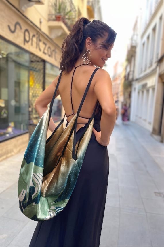Bolso de tela Hobo Aqua