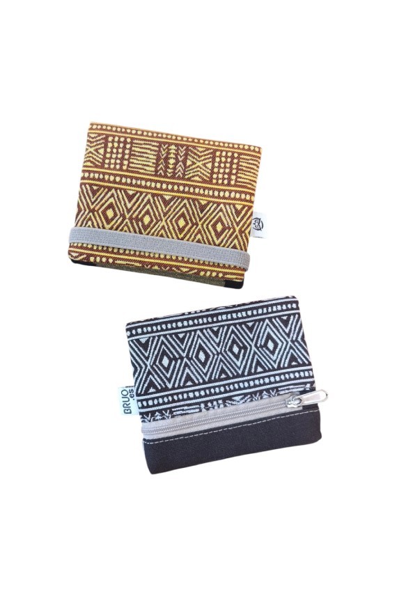 Cartera de Algodón Estampado Étnico