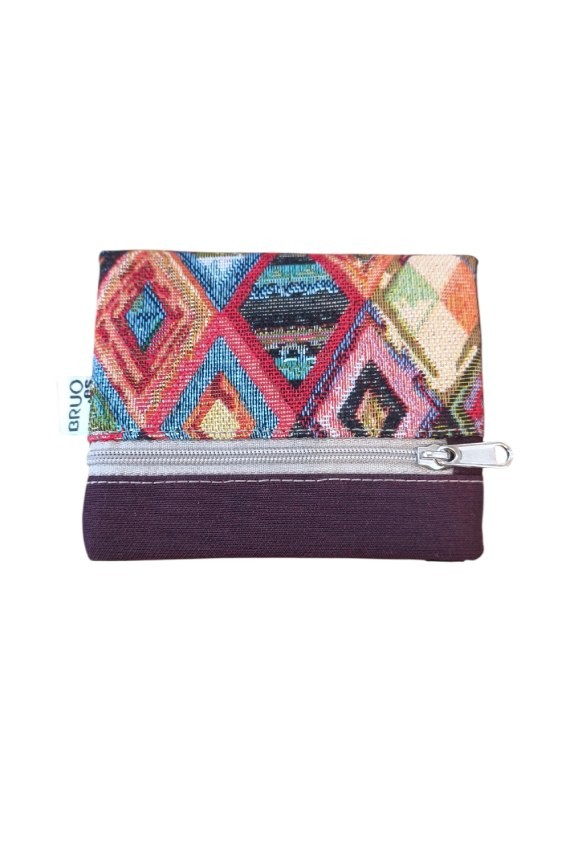 Cartera de Algodón Estampado Étnico Abstracto