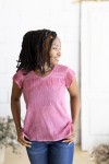 Blusa Boho Algodón Encaje efecto desteñido