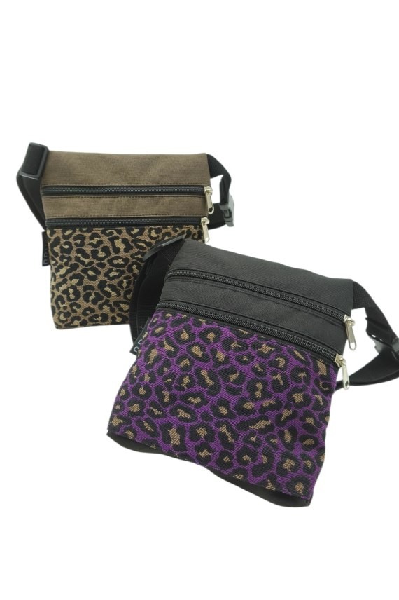 Riñonera Algodón Jacquard Estampado Leopardo