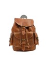 Mochila Artesanal Piel Camel Tanger